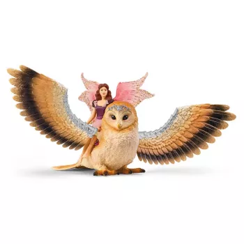 schleich BAYALA Wróżka w locie na olśniewającej sowie, 5 lat(a), Elfy słoneczne, Jednorożce i wróżki, Wielokolorowy, Plastik