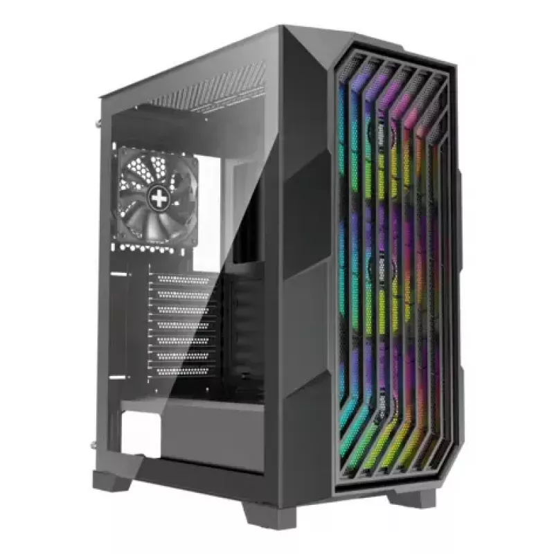 Obudowa PC Midi Tower XILENCE Performance A+ BREEZE II — czarna, hartowane szkło, obsługa ATX/Micro‑ATX/Mini‑ITX, 3x140 mm z przodu, 1x120 mm z tyłu