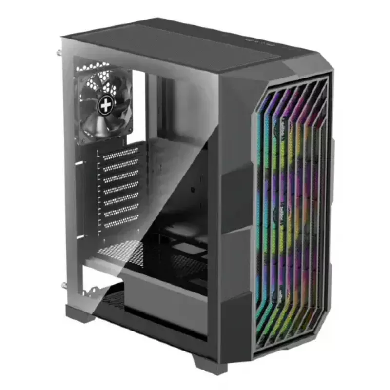 Obudowa PC Midi Tower XILENCE Performance A+ BREEZE II — czarna, hartowane szkło, obsługa ATX/Micro‑ATX/Mini‑ITX, 3x140 mm z przodu, 1x120 mm z tyłu