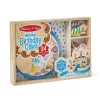 Melissa & Doug Tort Urodzinowy - Drewniane Jedzenie Do Zabawy Z Mieszanymi I Dopasowywanymi Dodatkami i 7 Świeczkami