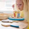 Melissa & Doug Tort Urodzinowy - Drewniane Jedzenie Do Zabawy Z Mieszanymi I Dopasowywanymi Dodatkami i 7 Świeczkami