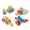 Drewniany zestaw konstrukcyjny pojazdów Snap-and-Play Melissa & Doug Blockables, 54 szt., łączone, certyfikat FSC
