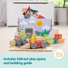 Drewniany zestaw konstrukcyjny pojazdów Snap-and-Play Melissa & Doug Blockables, 54 szt., łączone, certyfikat FSC