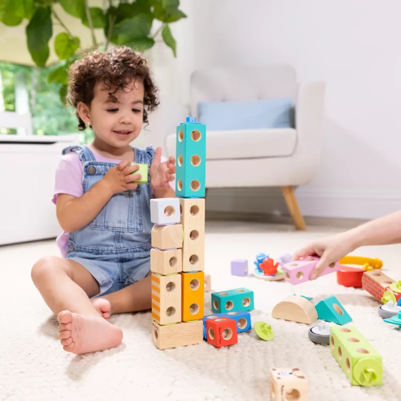 Melissa & Doug MDT BBN Blockables Town Pyst GML, 2 lata, 73 szt., tworzywo sztuczne, drewno