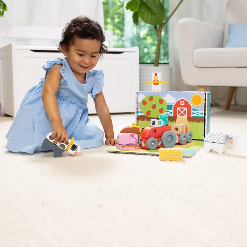 Melissa & Doug MDT BBN Blockables Farm GML, 2 yr(s), 56 szt., Plastik, Drewno