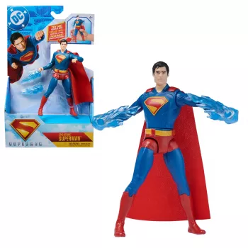 DC Comics , SUPERMAN Epic Strike Figurka akcji, 6 cali wysokości, Autentyczna stylistyka filmowa, Zawiera 2 akcesoria, Zabawki dla dzieci dla chłopców i dziewczynek od 4 roku życia