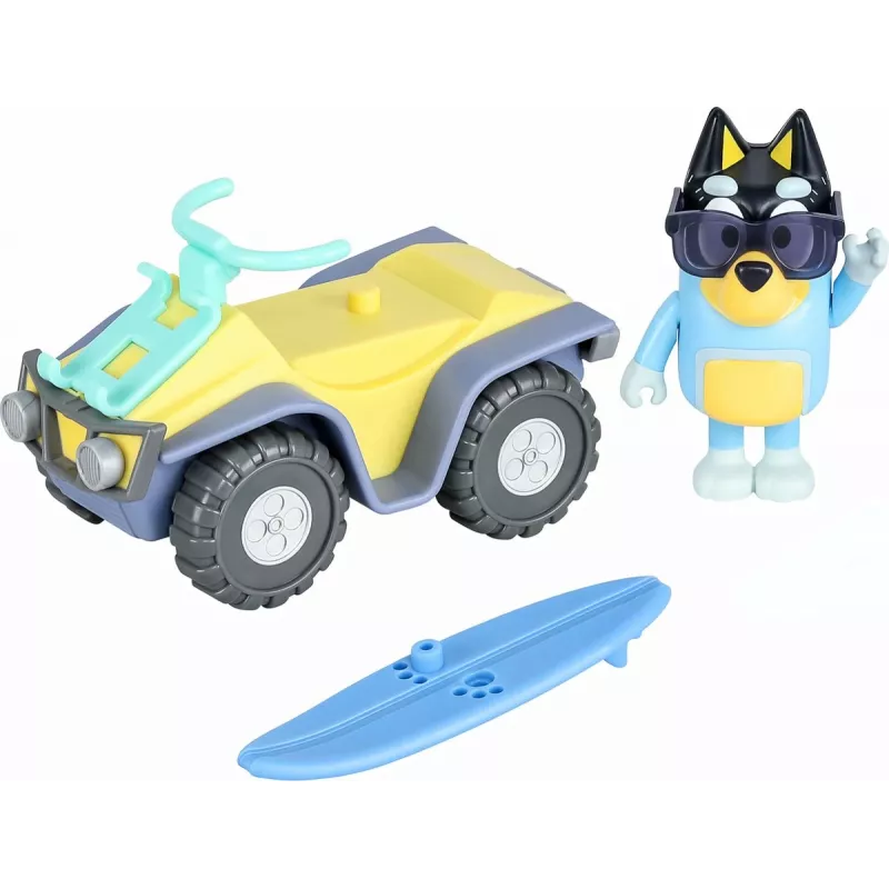 Moose Toys niebieskiy S9 Zestaw Figurka i Pojazd Quad Plażowy z Banditem