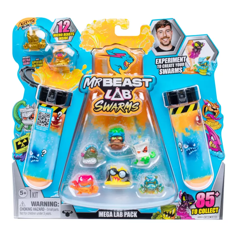Moose Toys MrBeast Lab Swarms II Atomic 12-pack, 5 lat, Wielokolorowy