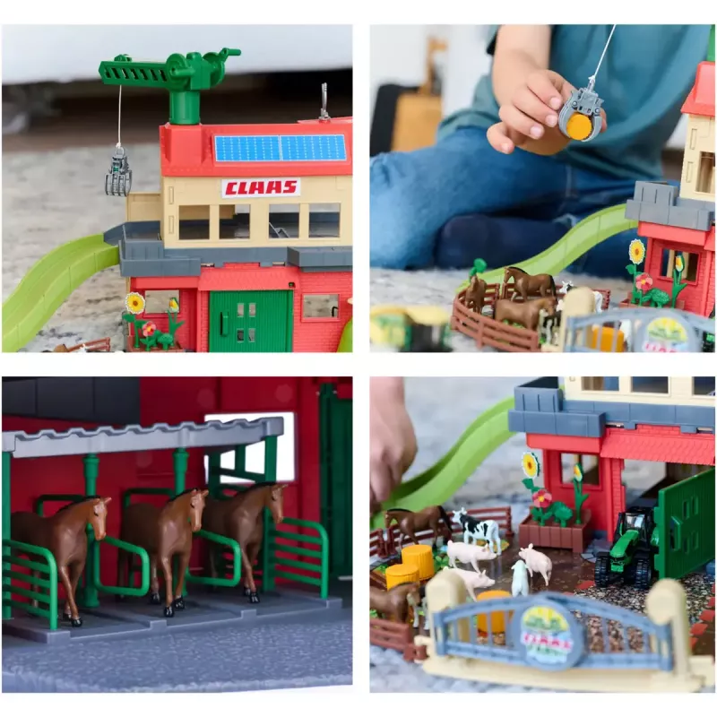 Zestaw do zabawy Simba‑Dickie Majorette CLAAS Farm Playset — budynki do zabawy, zestaw o tematyce rolniczej