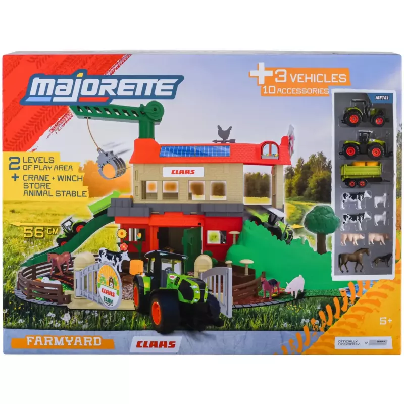 Zestaw do zabawy Simba‑Dickie Majorette CLAAS Farm Playset — budynki do zabawy, zestaw o tematyce rolniczej