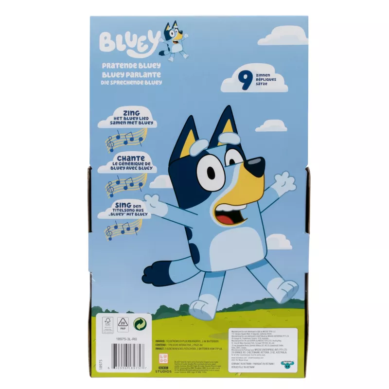 Moose Toys Pratende BLUEY, Postać z kreskówki, 3 lat(a), Dźwiękowa, AA, Baterie w zestawie