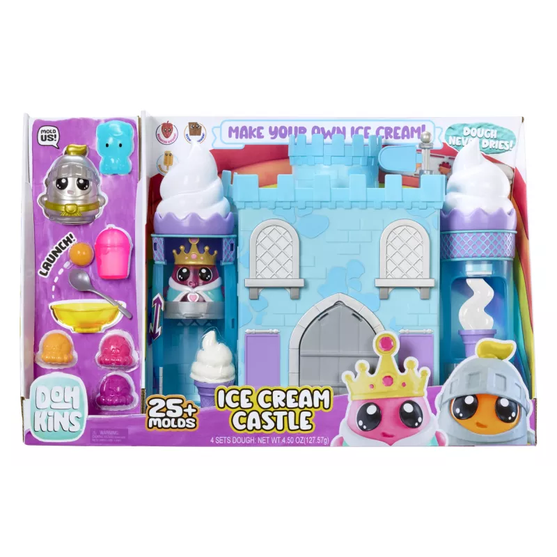 MGA Entertainment DohKins Ice Cream Castle Zestaw ciastoliny 127.57 g Wielokolorowy