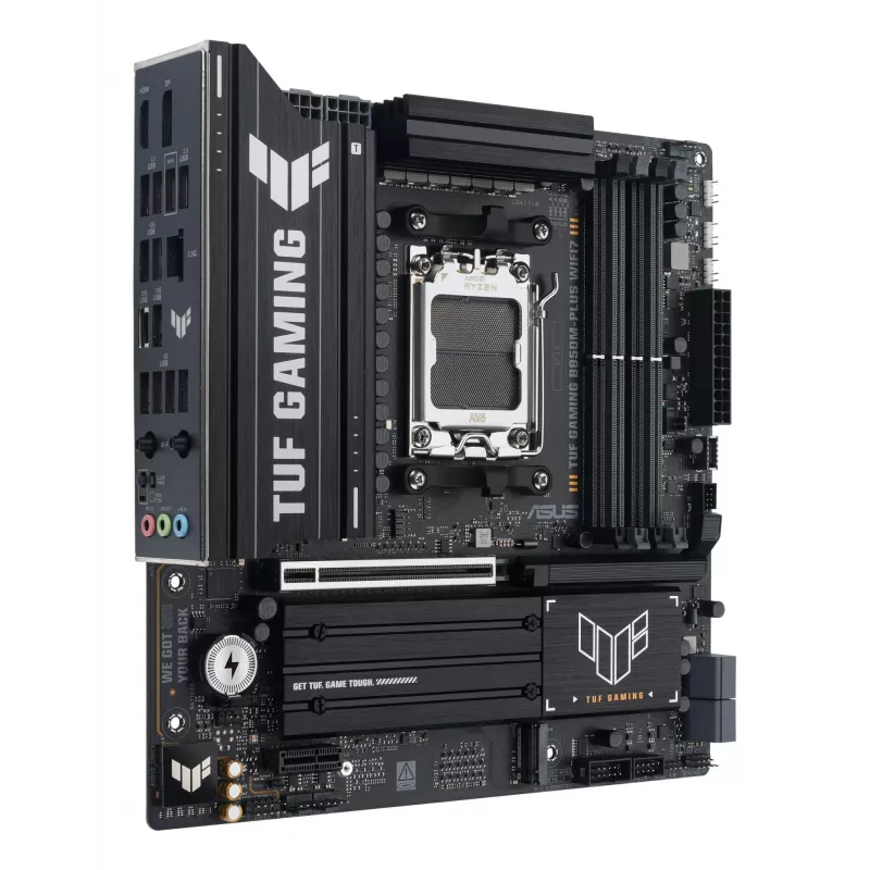 Płyta główna ASUS TUF GAMING B850M-PLUS WIFI7 micro ATX, AMD B850, Socket AM5, DDR5, 4 DIMM, 256GB, Wi‑Fi 7, 2.5Gb LAN