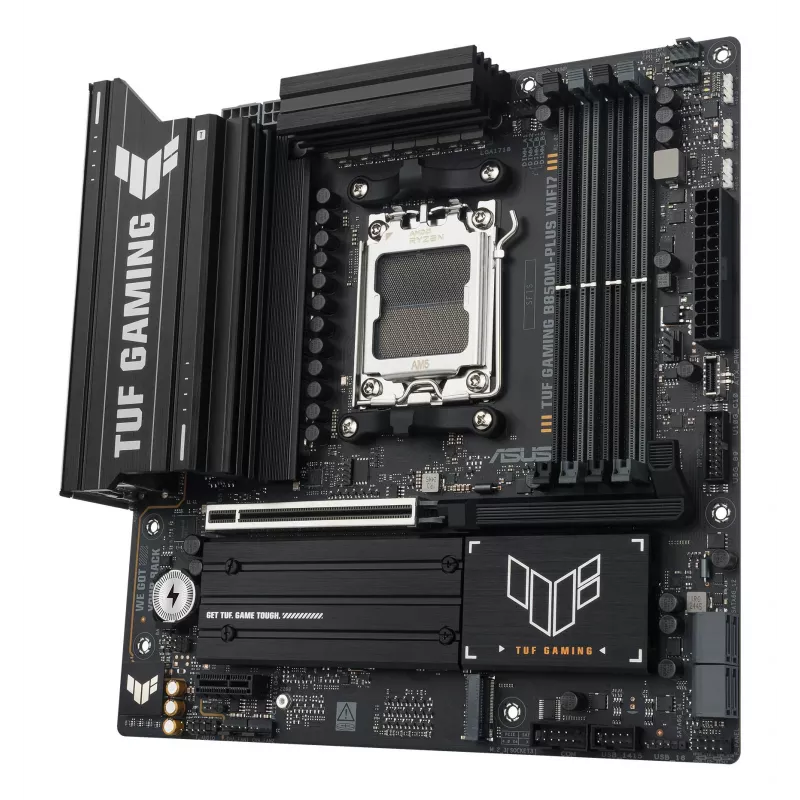 Płyta główna ASUS TUF GAMING B850M-PLUS WIFI7 micro ATX, AMD B850, Socket AM5, DDR5, 4 DIMM, 256GB, Wi‑Fi 7, 2.5Gb LAN