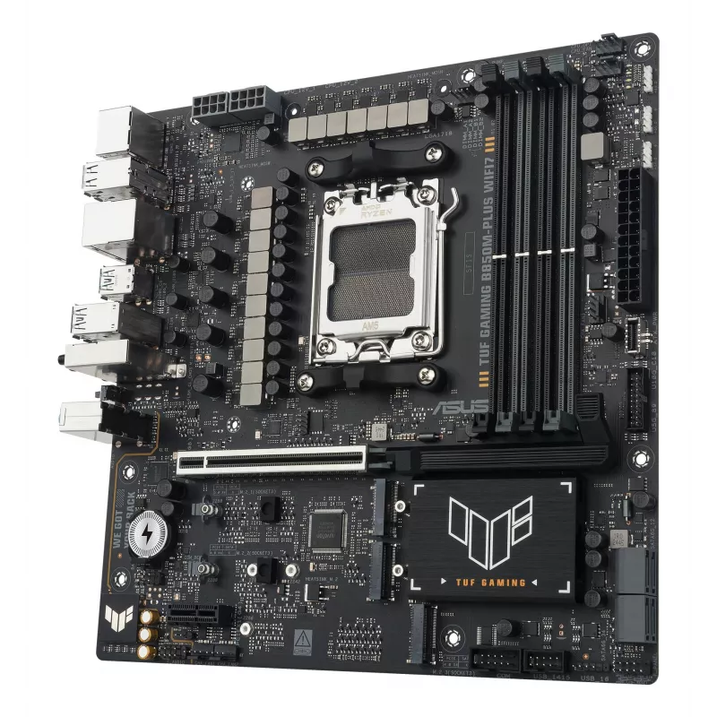 Płyta główna ASUS TUF GAMING B850M-PLUS WIFI7 micro ATX, AMD B850, Socket AM5, DDR5, 4 DIMM, 256GB, Wi‑Fi 7, 2.5Gb LAN