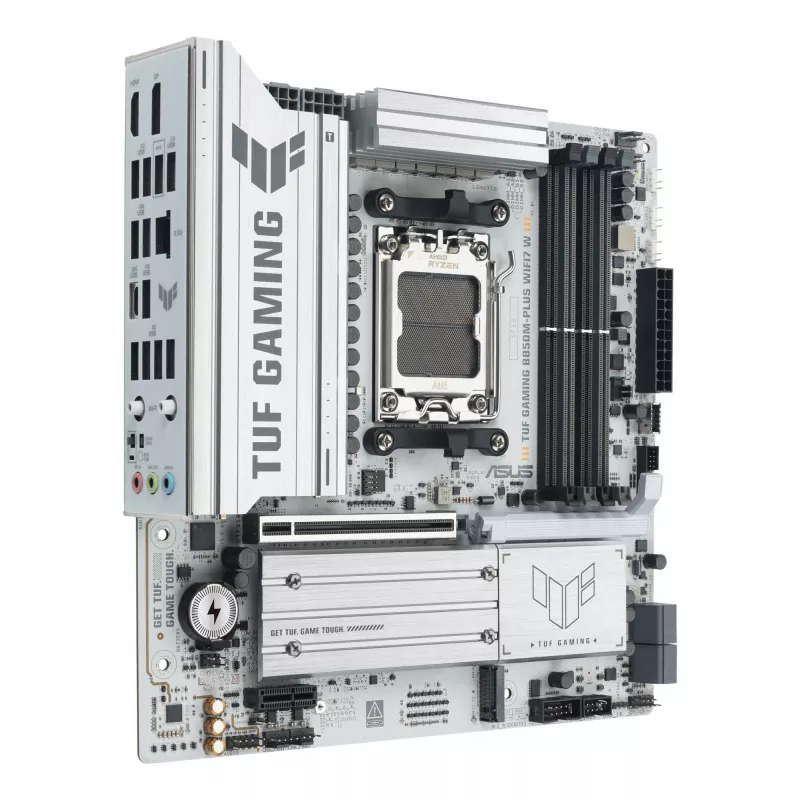 Płyta główna ASUS TUF GAMING B850M-PLUS WIFI7 W, AMD B850, Socket AM5, micro ATX, DDR5, 4×DIMM, do 256 GB, Wi‑Fi 7, 2.5Gb Ethernet