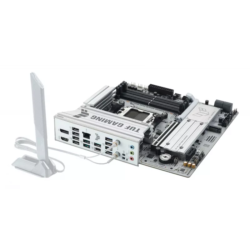 Płyta główna ASUS TUF GAMING B850M-PLUS WIFI7 W, AMD B850, Socket AM5, micro ATX, DDR5, 4×DIMM, do 256 GB, Wi‑Fi 7, 2.5Gb Ethernet