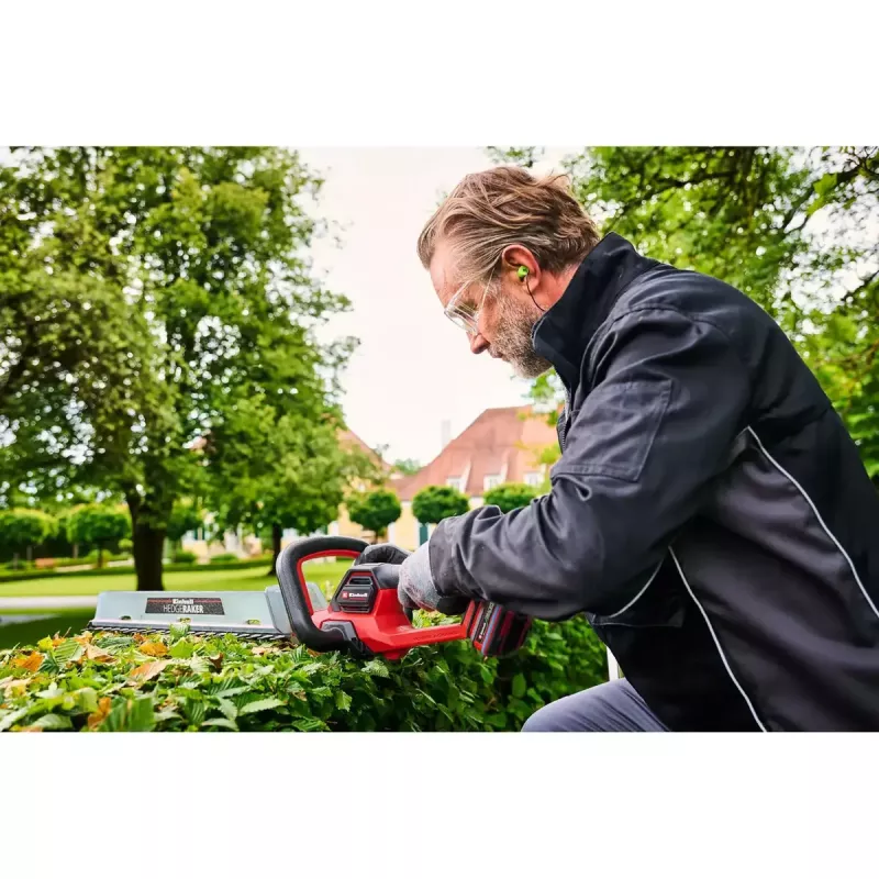 Nożyce do żywopłotu akumulatorowe EINHELL GP-CH 18/50 Li BL-Solo — platforma akumulatorowa 18 V, listwa tnąca 50 cm