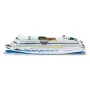 Model statku pasażerskiego Siku Cruiseliner Aida, wstępnie zmontowany, skala 1:1400, 226×54×75 mm