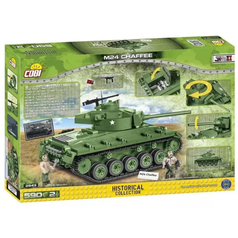 Klockowy czołg Cobi M24 Chaffee model w skali 1:35, Cobi-2543