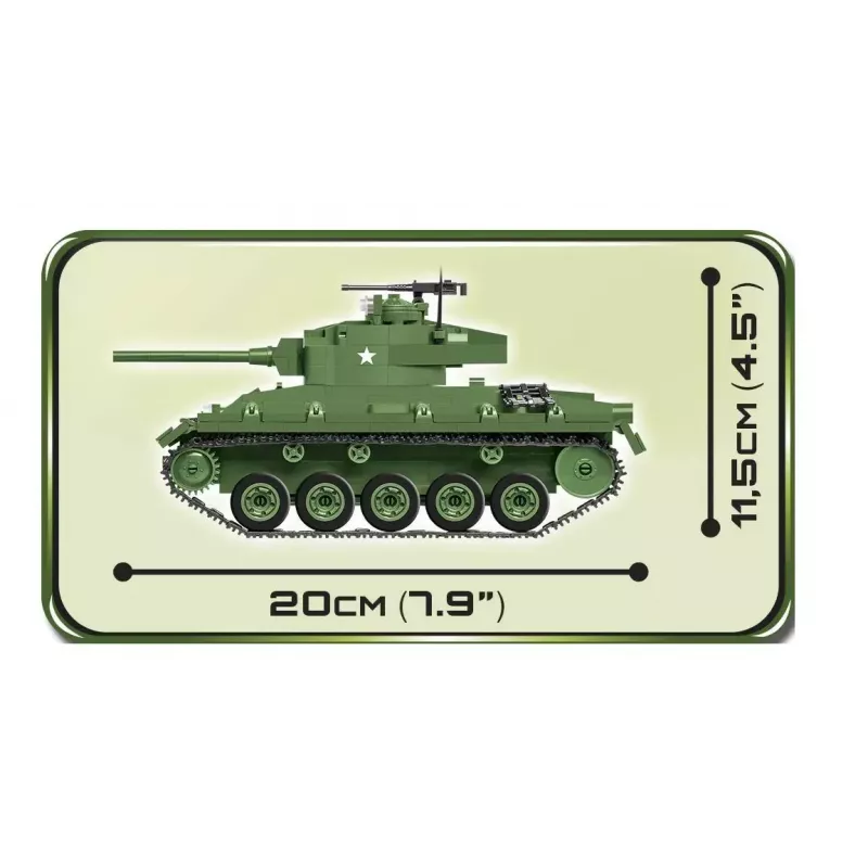 Klockowy czołg Cobi M24 Chaffee model w skali 1:35, Cobi-2543