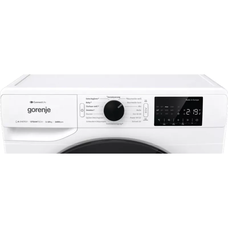 Pralka Gorenje WPNEI14A2TS Front-load 10 kg 1400 obr./min Czarny, Biały