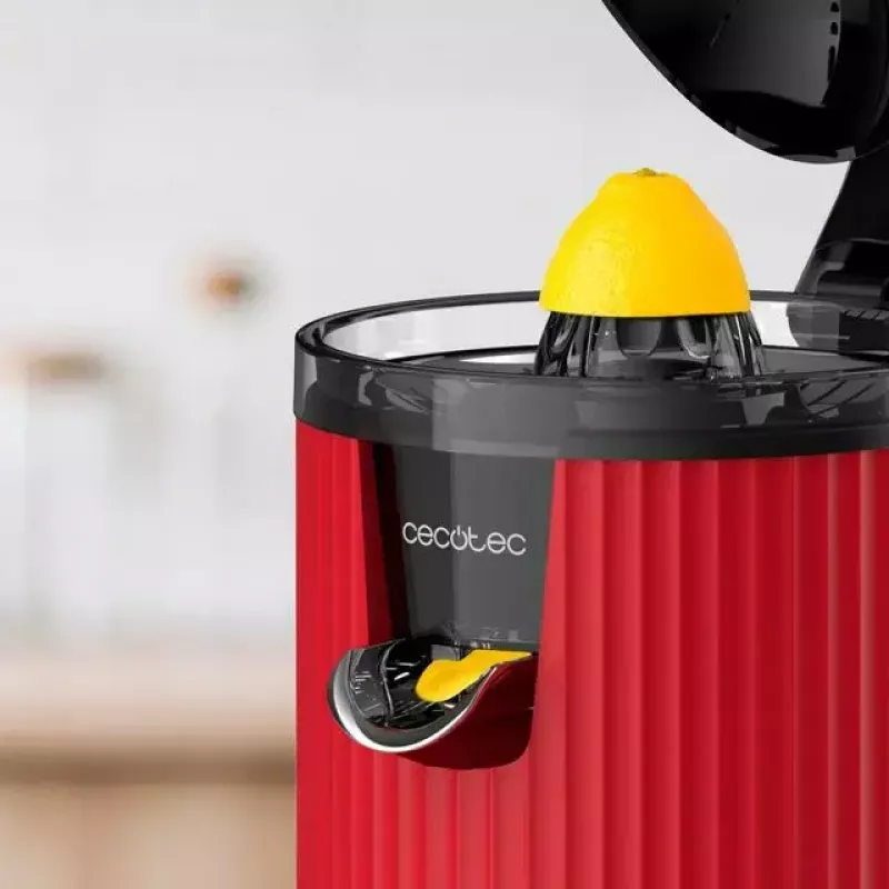 Wolnoobrotowa wyciskarka Cecotec Xqueeze RetroJuice 600 600 W Czarna Czerwona Stal nierdzewna