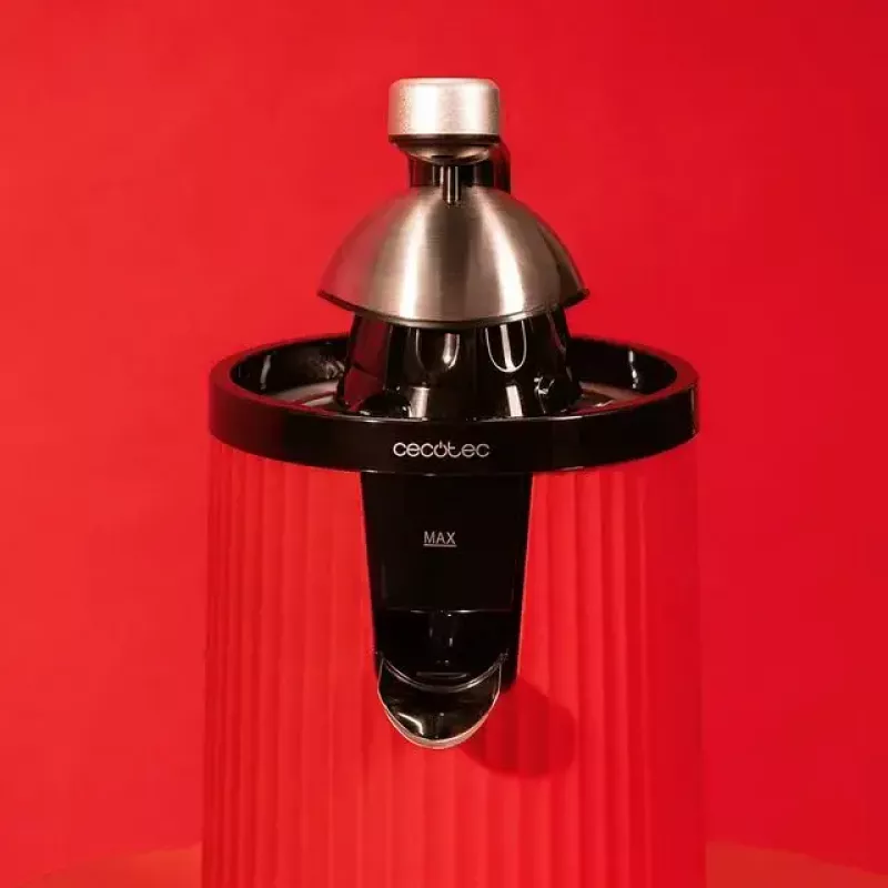 Wolnoobrotowa wyciskarka Cecotec Xqueeze RetroJuice 600 600 W Czarna Czerwona Stal nierdzewna