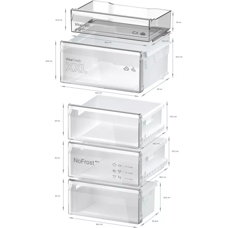 Lodówko-zamrażarka Bosch Serie 4 KGN362LAF wolnostojąca 321 L Metaliczna