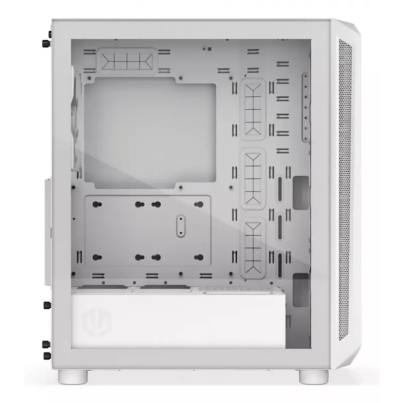 Obudowa PC Midi Tower ENDORFY ARX 500 ARGB biały — hartowane szkło, obsługa ATX/Micro-ATX/Mini-ITX, 3x140mm z przodu + 1x140mm z tyłu, 1×3,5 cala + 6×2,5 cala zatok