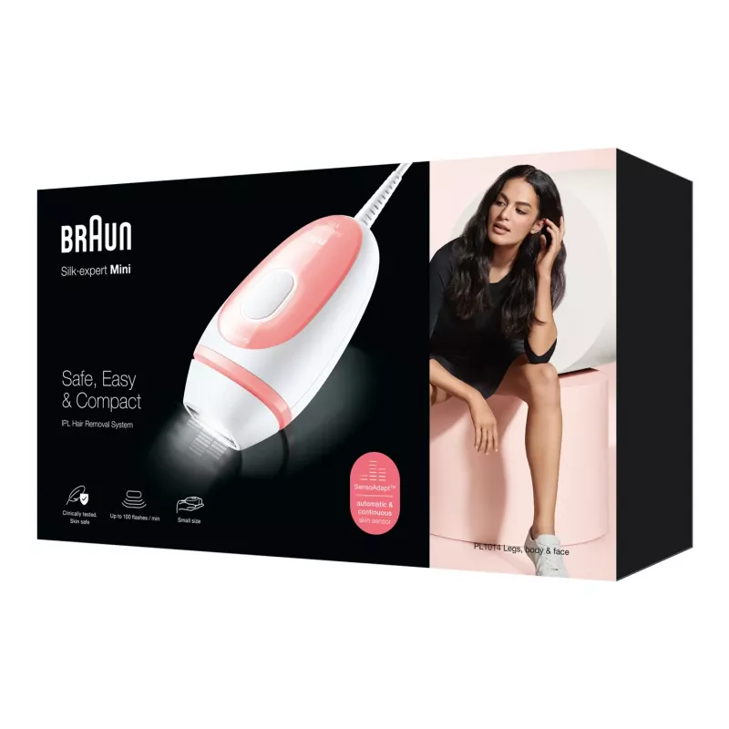 Braun Silk-expert Pro Silk-expert Mini Lampa IPL (Intense Pulsed Light) Różowy, Biały