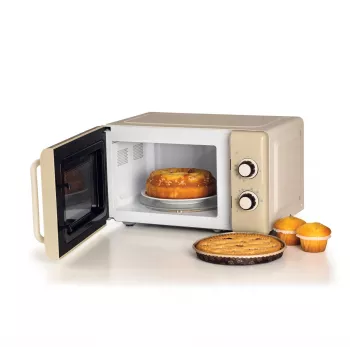 Ariete Vintage Line 3960 Kuchenka mikrofalowa Vintage, 800 W, pojemność 20 l, 3 funkcje, 5 poziomów mocy, minutnik, beżowy