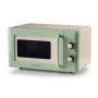 Ariete Vintage Line 3960 Vintage kuchenka mikrofalowa, 800W, pojemność 20L, 3 funkcje, 5 poziomów gotowania, timer, zielony