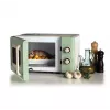 Ariete Vintage Line 3960 Vintage kuchenka mikrofalowa, 800W, pojemność 20L, 3 funkcje, 5 poziomów gotowania, timer, zielony