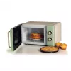 Ariete Vintage Line 3960 Vintage kuchenka mikrofalowa, 800W, pojemność 20L, 3 funkcje, 5 poziomów gotowania, timer, zielony