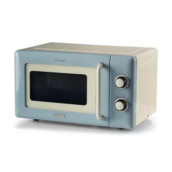 Ariete Vintage Line 3960 Kuchenka mikrofalowa Vintage, 800W, Pojemność 20L, 3 funkcje, 5 poziomów gotowania, Timer, Niebieski