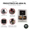 Ariete 4630 Frytkownica beztłuszczowa 9L, 1300W, Pojemność 9L, Pojemność gotowania 2,5kg, 8 programów automatycznych, Temperatura do 200°, Przezroczysty kosz do kontroli gotowania, Biały