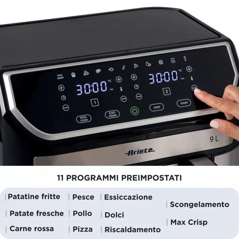 Frytkownica beztłuszczowa Ariete 4625/00 9 L 2100 W Czarny Srebrny
