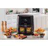 Ariete 4630 Frytkownica powietrzna 9L, 1300W, Pojemność 9L, Wydajność gotowania 2,5 kg, 8 programów ustawień wstępnych, Temperatura do 200°, Przezroczysty kosz do kontroli gotowania, Czarny
