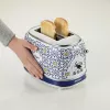 Toster Ariete 155 Capri, 810 W, 2 kromki, 6 poziomów przyrumieniania, tacka na okruchy, funkcja rozmrażania, automatyczne wysuwanie, bez zacisków