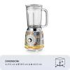 Blender Ariete 583 Positano z szklanym dzbanem 1,5 l, 4 ostrzami ze stali nierdzewnej, 4 prędkościami + puls, 1000 W