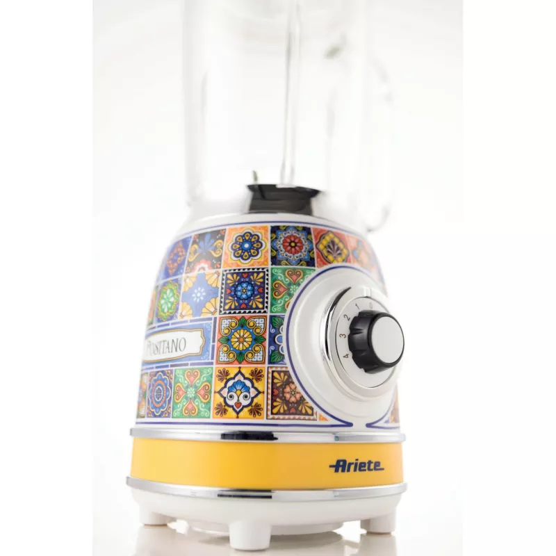 Blender Ariete 583 Positano z szklanym dzbanem 1,5 l, 4 ostrzami ze stali nierdzewnej, 4 prędkościami + puls, 1000 W