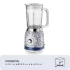Blender Ariete 583 Capri ze szklanym dzbanem 1,5 l, 4 ostrzami ze stali nierdzewnej, 4 prędkościami + pulsacją, 1000 W