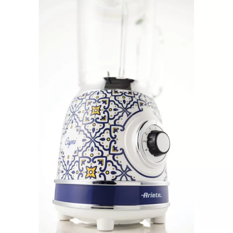 Blender Ariete 583 Capri ze szklanym dzbanem 1,5 l, 4 ostrzami ze stali nierdzewnej, 4 prędkościami + pulsacją, 1000 W