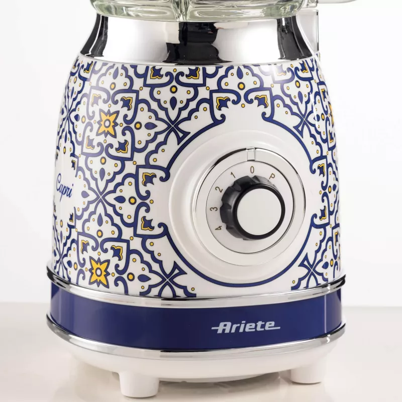 Blender Ariete 583 Capri ze szklanym dzbanem 1,5 l, 4 ostrzami ze stali nierdzewnej, 4 prędkościami + pulsacją, 1000 W