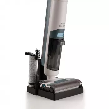 Ariete 2483 Aqua Force Wash & Vacuum, inteligentny odkurzacz, bezprzewodowy czyścik do podłóg, bezprzewodowy, odkurza i myje, sierść zwierząt, suchy i mokry brud, pojemność 700 ml, akcesoria w zestawie