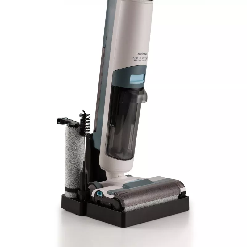 Ariete 2483 Aqua Force Wash & Vacuum, inteligentny odkurzacz, bezprzewodowy czyścik do podłóg, bezprzewodowy, odkurza i myje, sierść zwierząt, suchy i mokry brud, pojemność 700 ml, akcesoria w zestawie