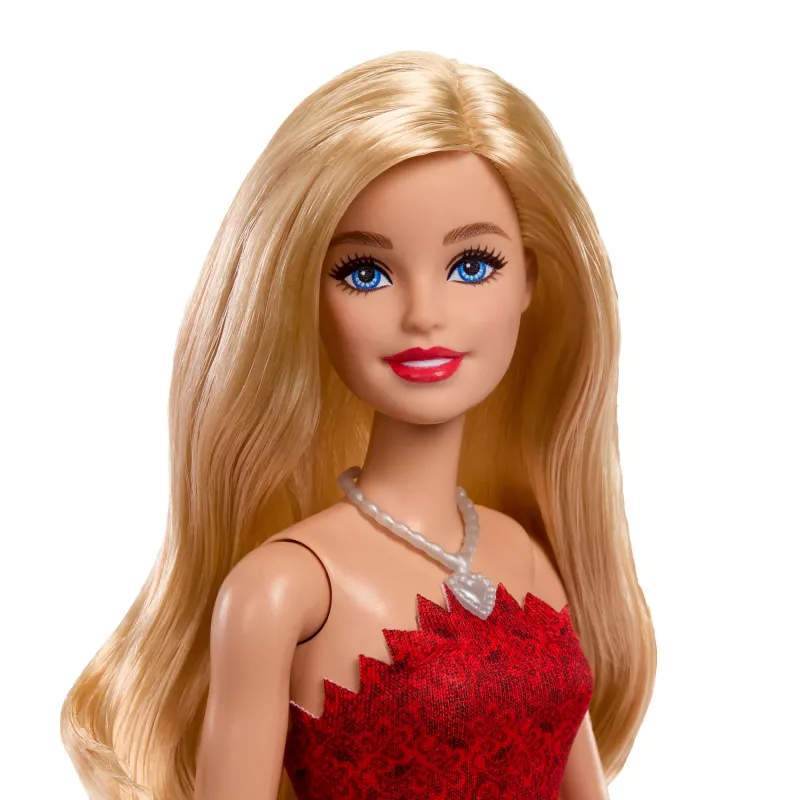 Barbie Mattel 80th Anniversary Ruby-Red Celebration Fashion lalka Wearing czerwony Dress with Accessories