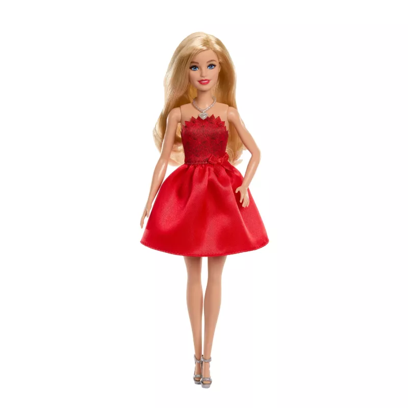 Barbie Mattel 80th Anniversary Ruby-Red Celebration Fashion lalka Wearing czerwony Dress with Accessories