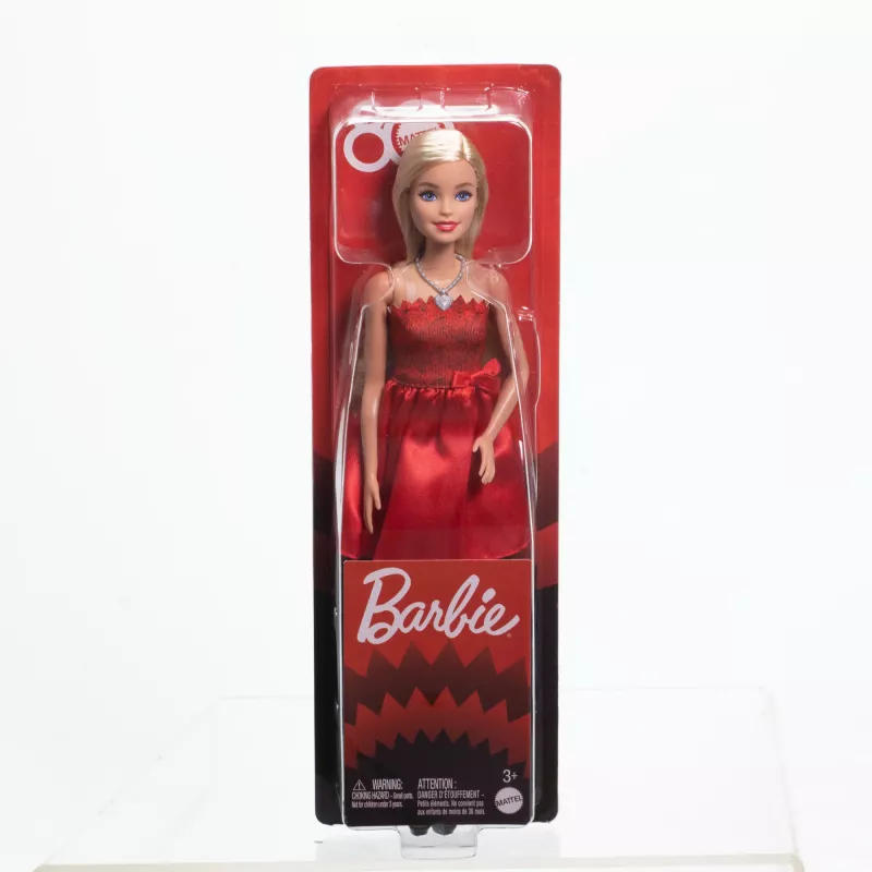 Barbie Mattel 80th Anniversary Ruby-Red Celebration Fashion lalka Wearing czerwony Dress with Accessories